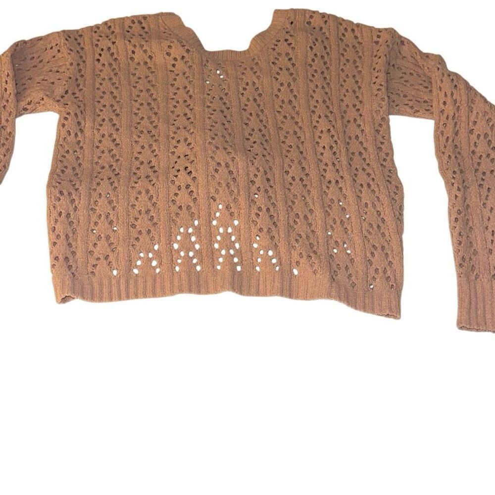 Ladies Super soft open back lightweight sweater sz small light pink blush